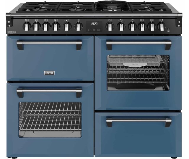 Stoves Richmond 110 DF DX gas fornuis - twilight blue - 110 cm. breed