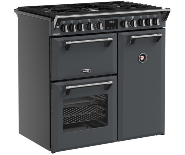 Vrijstaand antraciet Stoves Richmond 90 DF ANT met LED touchscreen bediening
