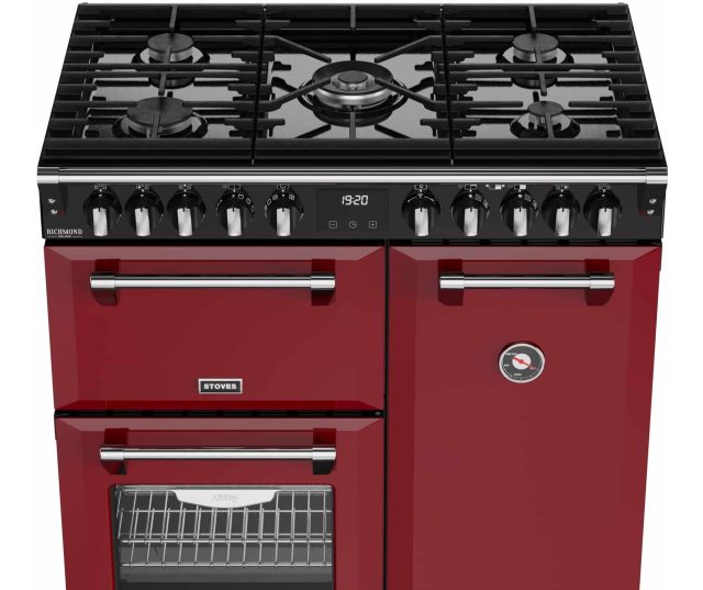 Stoves Richmond 90 DF DX Garnet Red fornuis