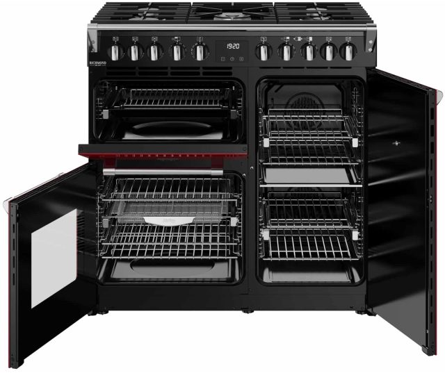 Stoves Richmond 90 DF DX Garnet Red fornuis