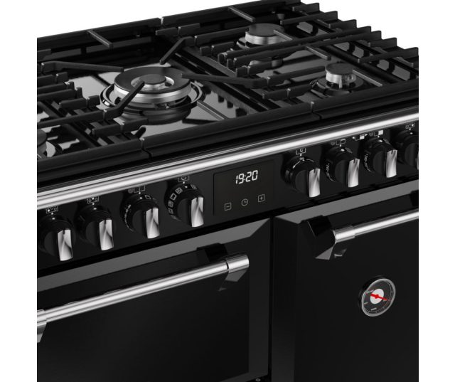 Detail van 5-pits gaskookgedeelte - Stoves Richmond 90 DF DX gasfornuis