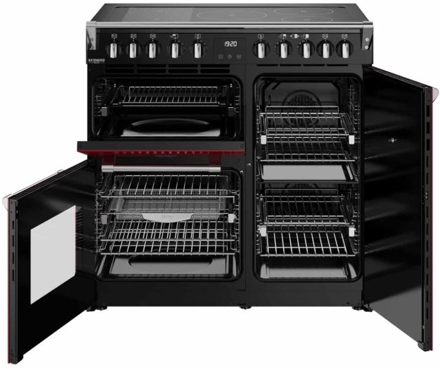 Stoves Richmond 90 Ei DX RTY inductie fornuis - rood - Deluxe
