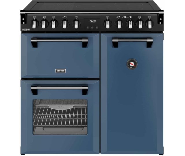 Stoves Richmond 90 Ei DX RTY inductie fornuis - twilight blue - Deluxe