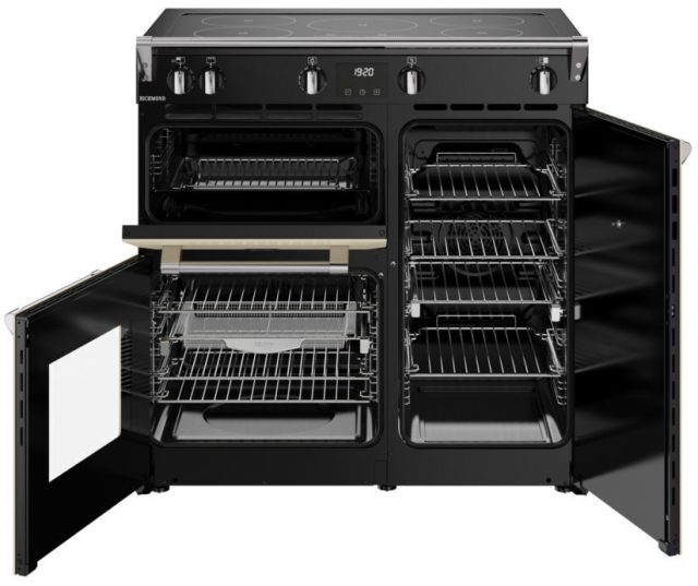 Creme Stoves Richmond 90 Ei TCH elektrisch fornuis met drie ovens en grillpan