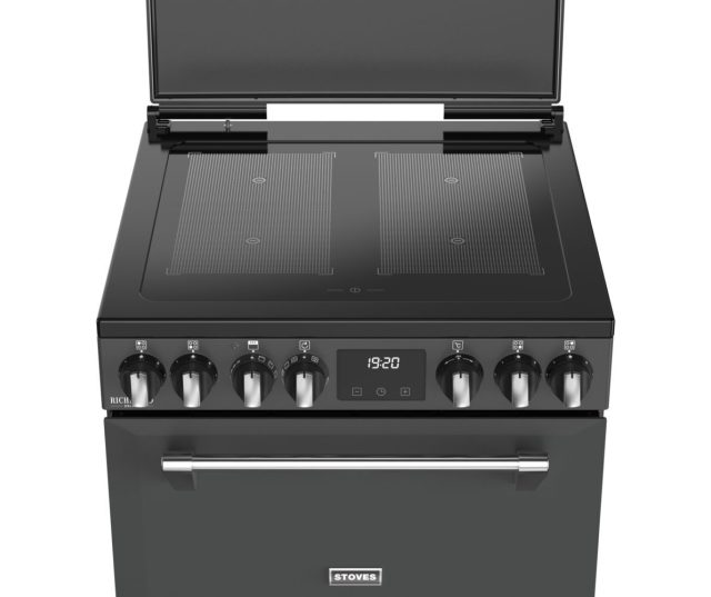 Inductie fornuis Stoves Richmond DX 60 Ei RTY Ant met grill braadslede en ovenroosters