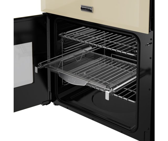 Telescopische ovenrails en Maxi-LED timer in multifunctionele oven Stoves DX 60