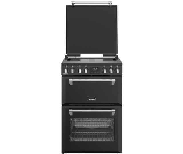 Inductie fornuis met telescopische ovengeleiders en eenvoudig te reinigen emaille