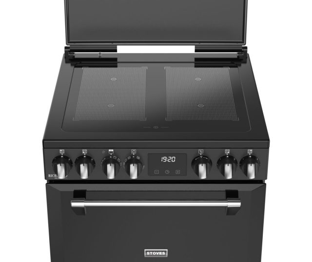 Stoves Richmond DX 60 Ei RTY inductiefornuis met gegoten aluminium deksel en spatwandfunctie