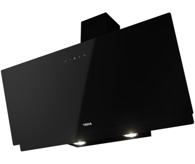 Teka DVN94030TTCBK schuin anti-hoofdstoot afzuigkap - zwart glas