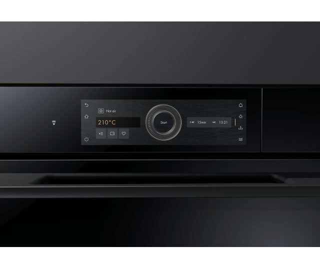 V-Zug Combair V6000 45P inbouw oven met pyrolyse - zwart spiegelglas