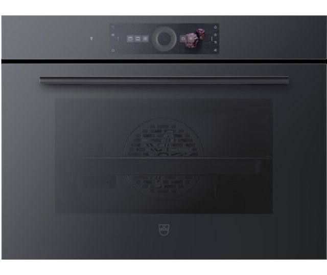 V-Zug Combair V6000 45P inbouw oven met pyrolyse - zwart spiegelglas