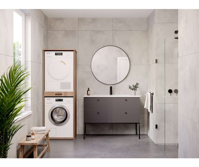 Wasmachinekast ONE PAIR wasmachine / droger zuil kast - Natural Ash