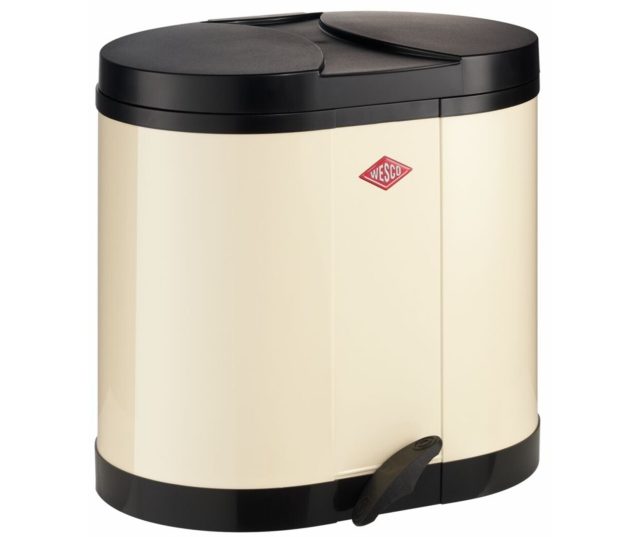 Wesco Eco Verzamelaar 170, Amandel 8011534 afvalbak dubbel -