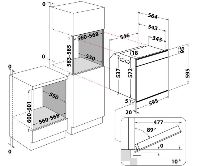 Whirlpool W7 OM4 4S1 P oven inbouw