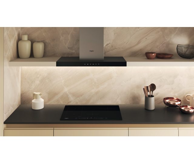 Whirlpool WF S9365 BF/IXL inductie kookplaat met afzuiging inbouw