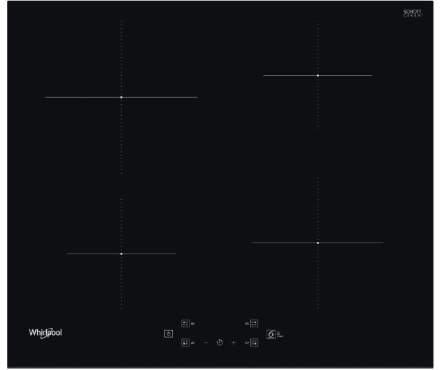 Whirlpool WS Q2760 BF inbouw inductie kookplaat - 59 cm. breed