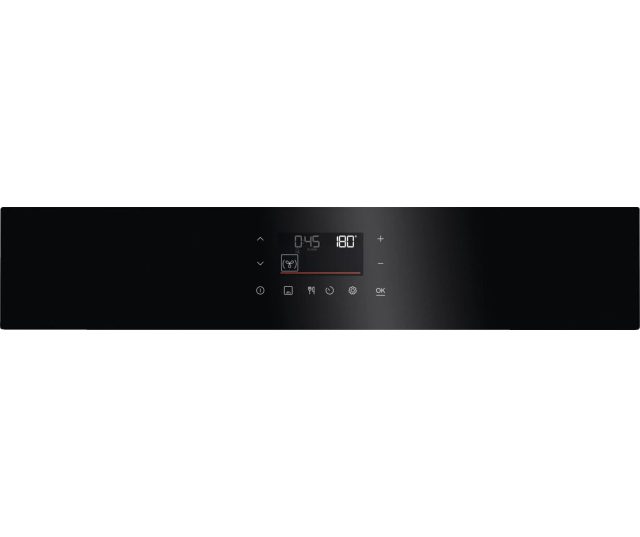 AEG OU5AB40PK compacte oven bedieningspaneel detail bovenaanzicht