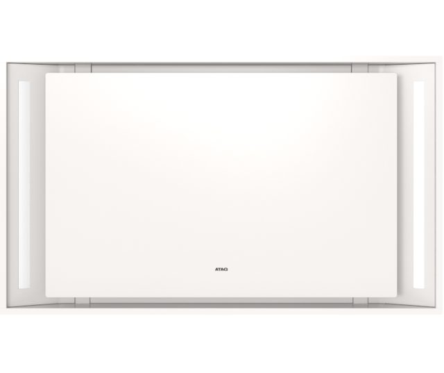Fraai is de heldere LED verlichting op de Atag CU90554TMM plafond afzuigkap