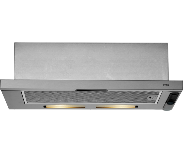 De Atag WV60211AC heeft twee vetfilters aan de onderzijde van de wasemkap