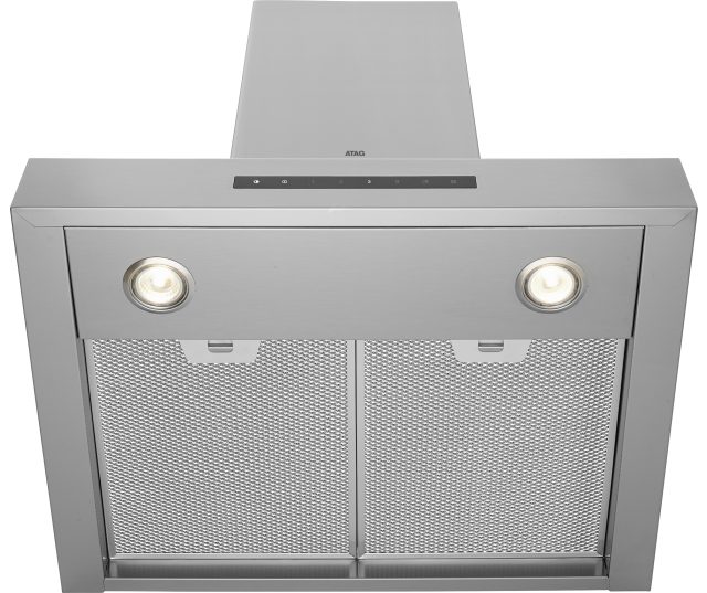 ATAG WS60211ICR schouwkap frontaanzicht met uitklapbare filterkasten en LED-spots