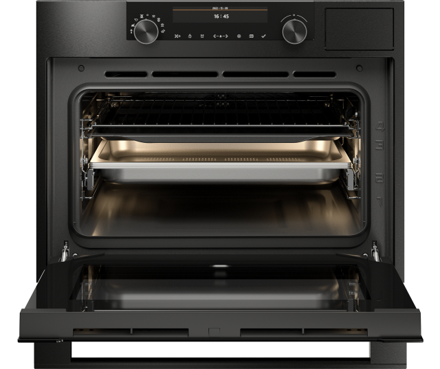 De oven van de CS46121D is eenvoudig te bedienen met twee knoppen en een display