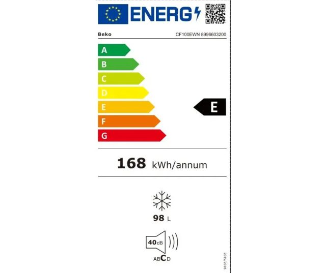Beko CF100EWN vrieskist - Wit