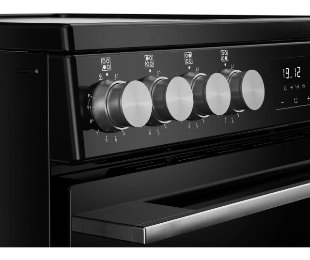 VISION SINGLE 60 EI BLK/SS fornuis - 60 cm breed