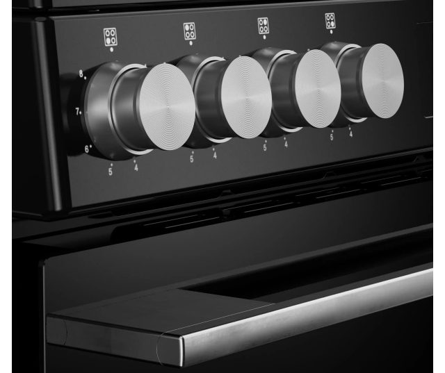 fornuis Belling VISION SINGLE 90 DF BLK/SS - 90 cm breed