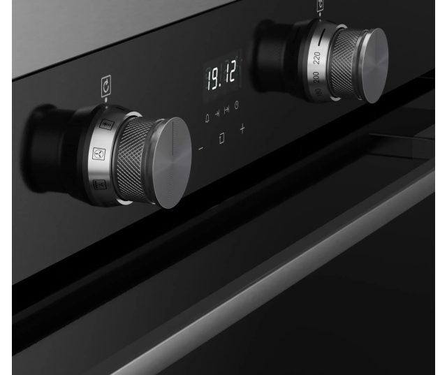 VISION SINGLE 90 EI BLK fornuis - 90 cm breed