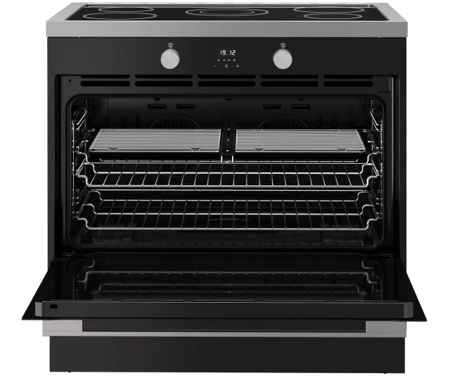 VISION SINGLE 90 EI BLK/SS Belling fornuis - Inductie