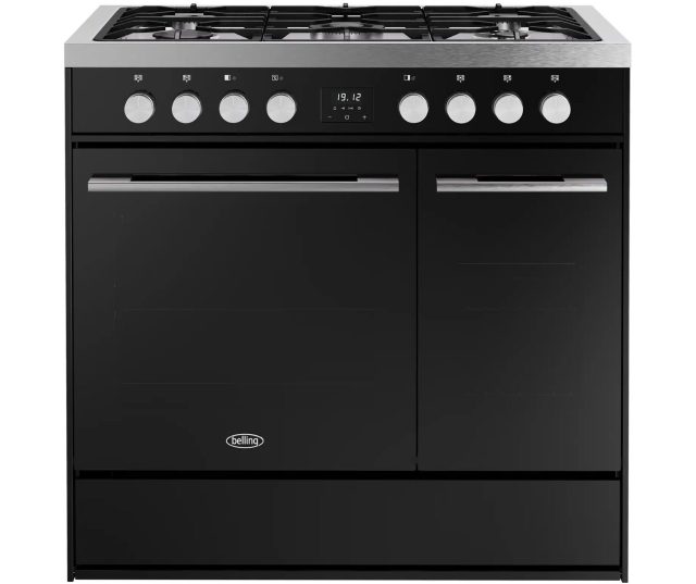 BELLING fornuis VISION TWIN 90 DF BLK/SS