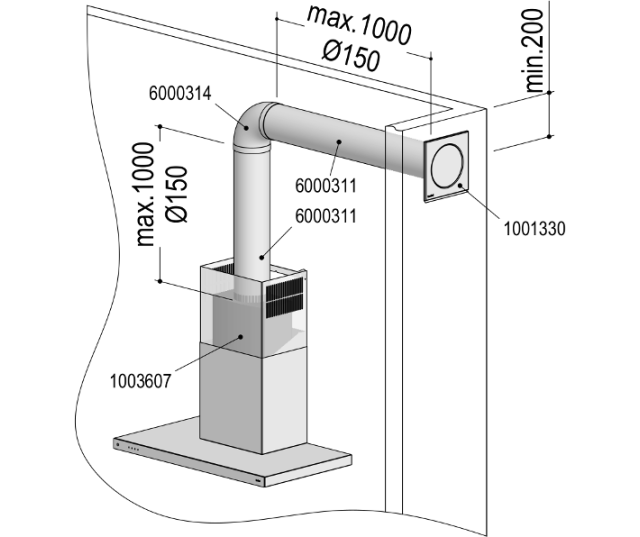 Berbel 1090057 luchtafvoer aansluitset