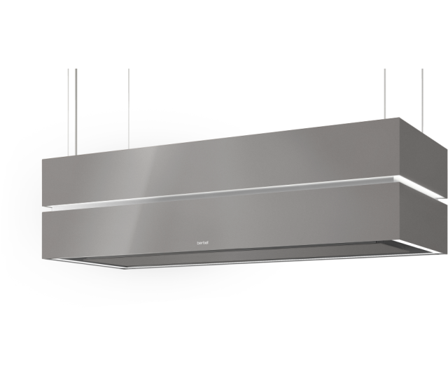 BERBEL afzuigkap eiland BIH 115 SKE ZILVER METALLIC