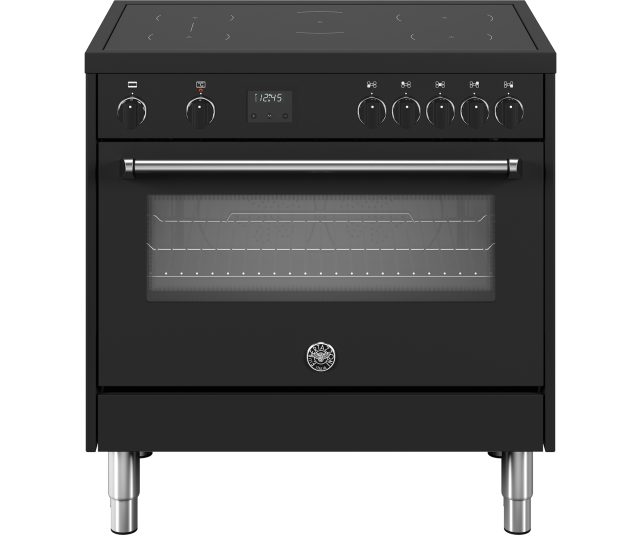 Bertazzoni MPL95I1ENNC inductiefornuis 90 cm breed in matzwart design