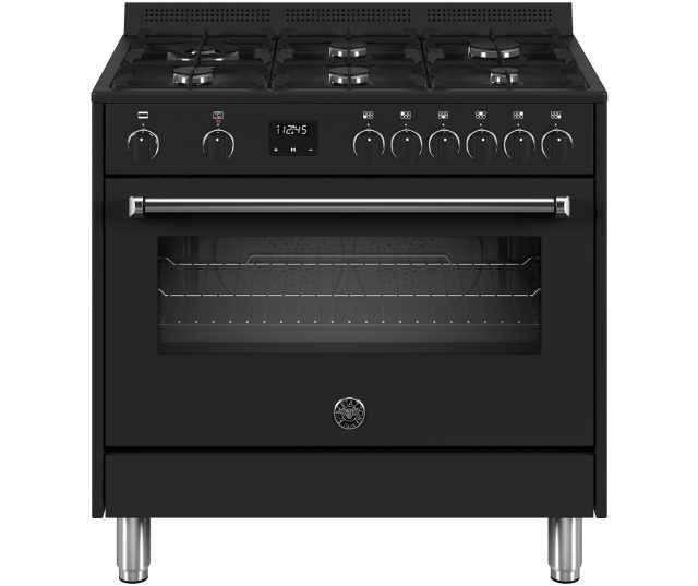 Bertazzoni MPL96L1ENNC gas fornuis - zwart