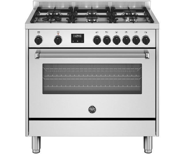 Bertazzoni MPL96L1EXT gas fornuis - roestvrijstaal