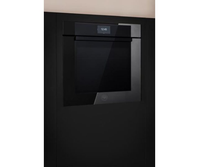 Bertazzoni FMOD6117CTS3 combi-stoomoven in zwarte keukenkasten ingebouwd vanaf opzij