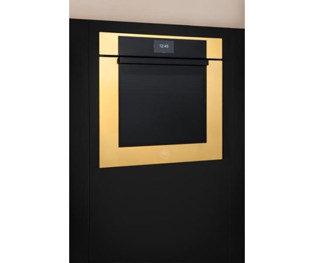 Bertazzoni FMOD6117PTG3 compacte oven ingebouwd in keukenmeubel, gesloten deur met geel accent