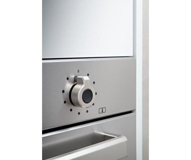 Linker bedieningsknop van Bertazzoni FPRO6117CTX3 met schaalverdeling en CLEAN-functie