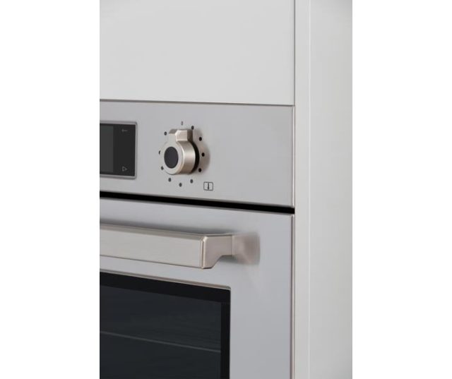 Rechter bedieningsknop van Bertazzoni FPRO6117CTX3 met schaalverdeling en CLEAN-functie