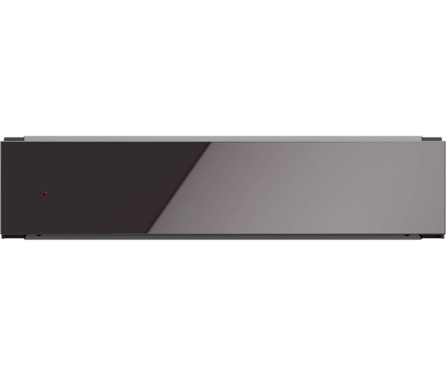 Bertazzoni WD60S warmhoudlade vooraanzicht gesloten, zwart-grijs design met minimalistisch paneel