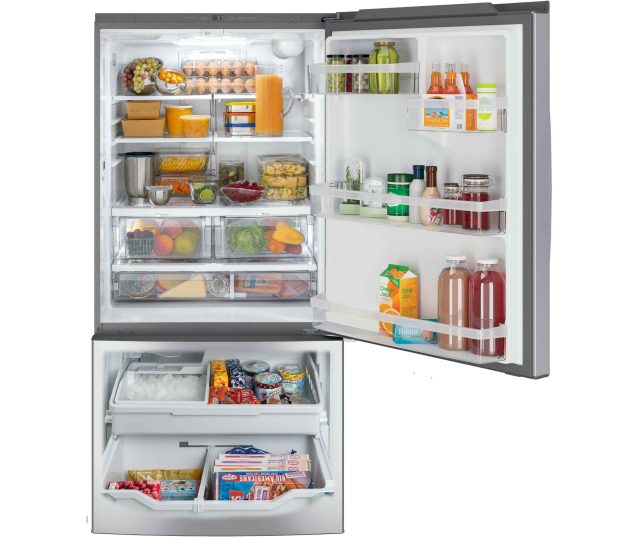 Iomabe ICO19JSPR L 8BM-DBM vrijstaande bottom mount koelkast - mat zwart