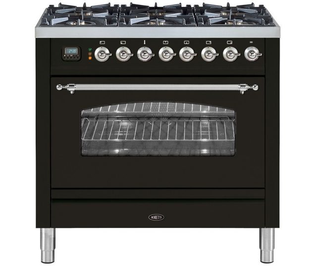 Boretti VPNR96AN DF antraciet fornuis met Dual Fuel
