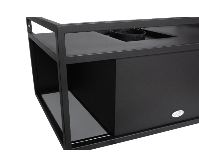 Boretti CUBO90 design afzuigkap - zwart rek - wand