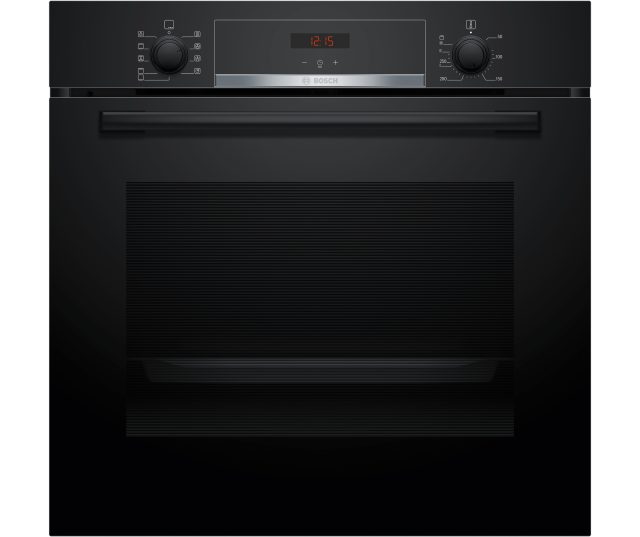 Bosch HBA534EB3 inbouw oven met 3D hetelucht en energieklasse A label - zwart