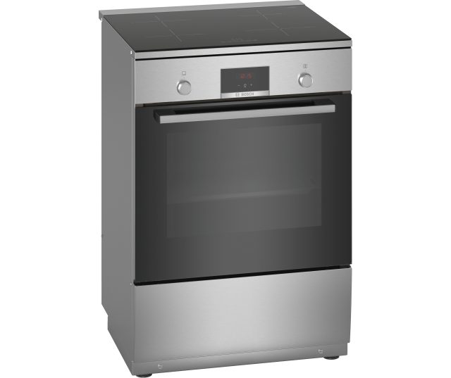 Bosch HLN39A050U inductiefornuis 60 cm breed roestvrijstaal frontzicht
