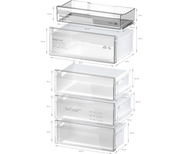 Bosch KGN49VXCT blacksteel koelkast