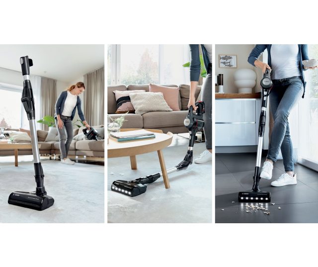 Bosch BBS712A DynamicPower Brush in drie huishoudelijke situaties