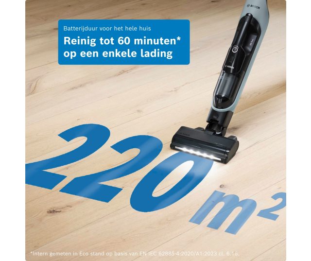 Bosch BCH4SM28 drie vermogensstanden Auto, Turbo en Eco met bedieningspaneel detail gemarkeerd