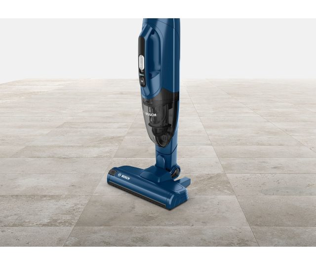 Bosch BCHF216S blauwe 2-in-1 steel-/kruimelzuiger / stofzuiger